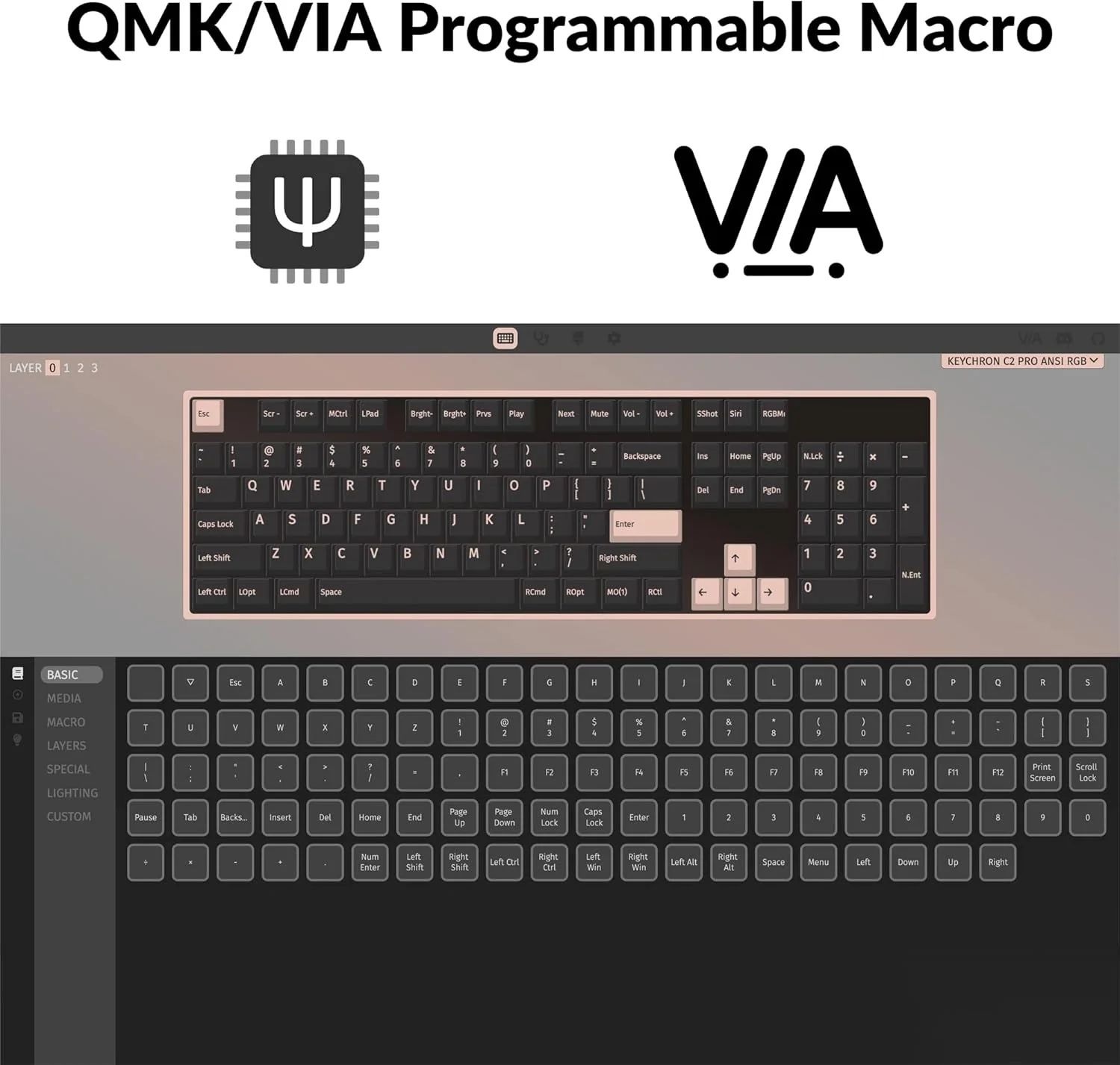 Keychron C2 Pro QMK/VIA Wired Mechanical Keyboard (Non Hot-Swappable) - Image 6