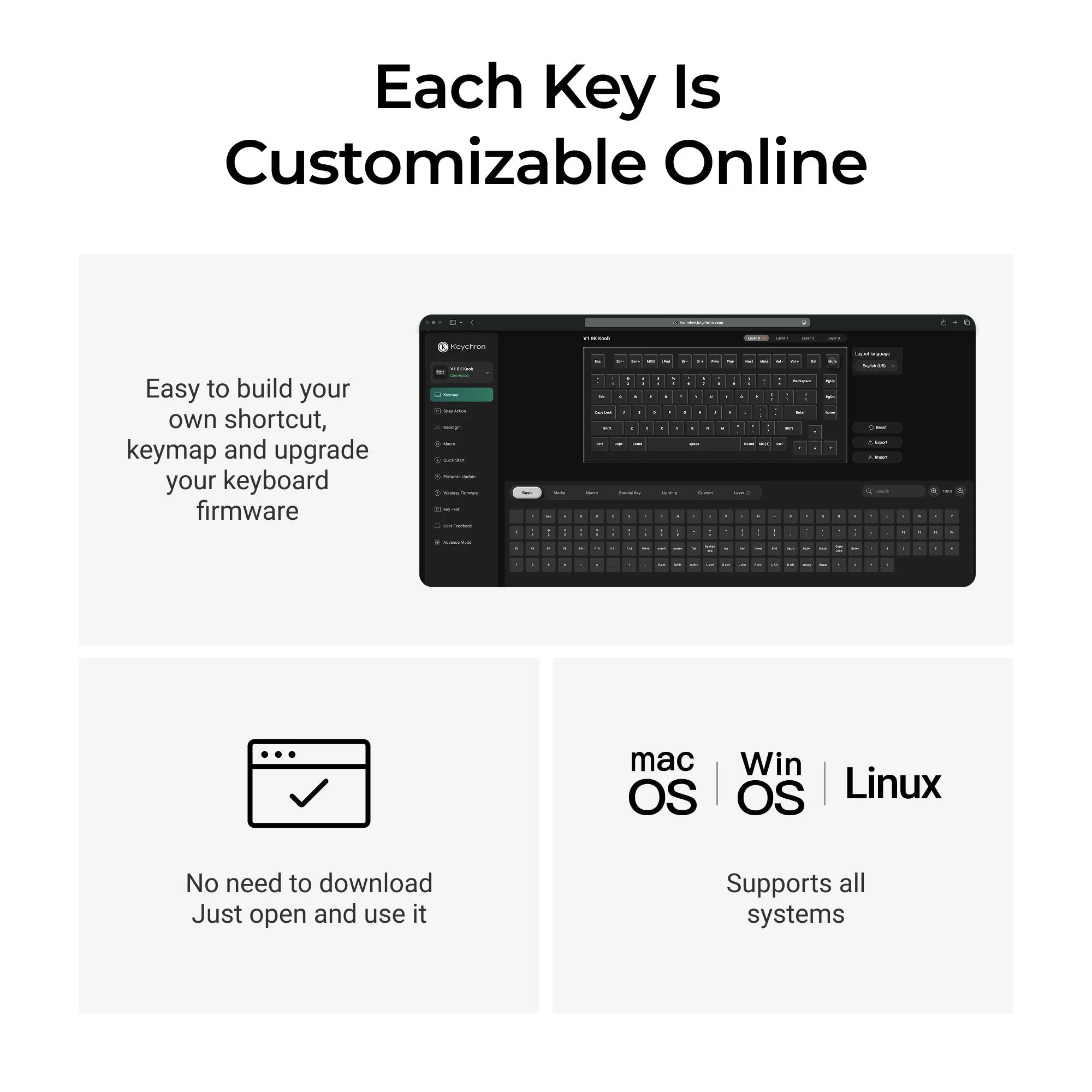 Keychron V1 8K QMK Wired Custom Mechanical Keyboard - Image 6